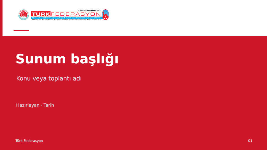 PowerPoint şablonu · Kırmızı önizlemesi